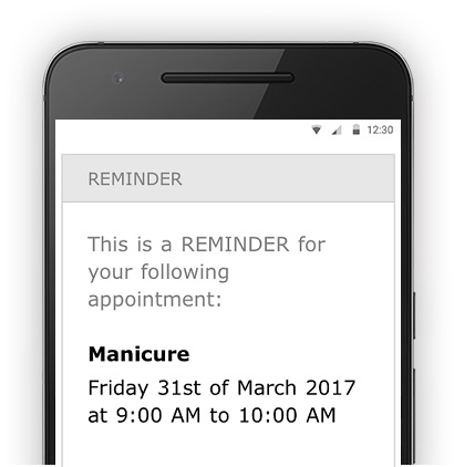 automated appointment reminders sent from your appointment scheduling software