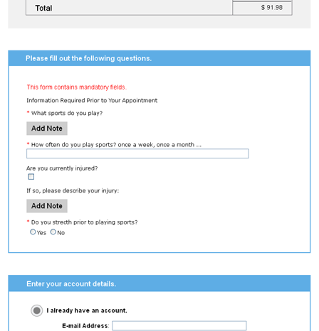online appointment forms