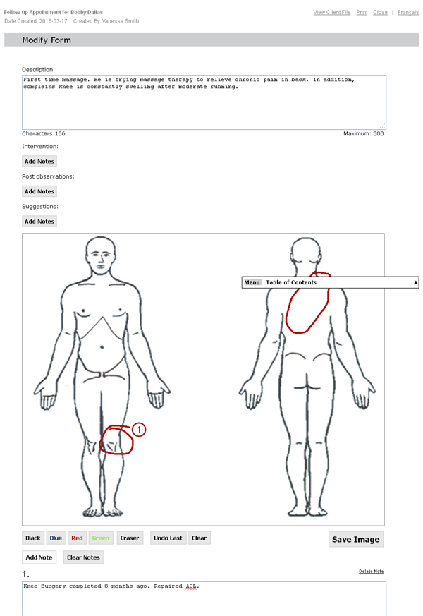 online treatment notes