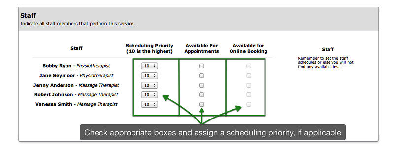 online staff scheduling for appointment scheduling software