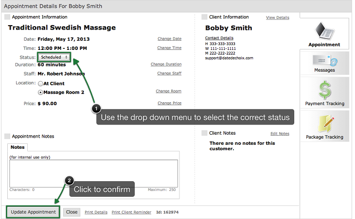 finalizing the cancellation of an appointment with your customer booking software