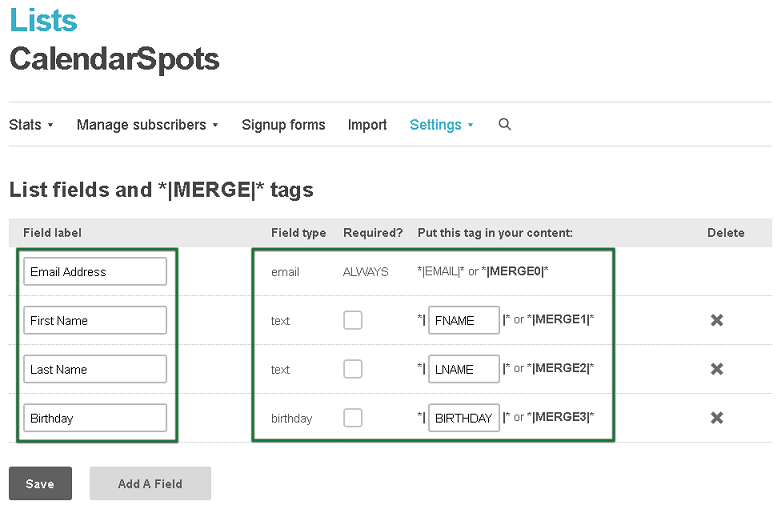 newsletters for online booking calendar